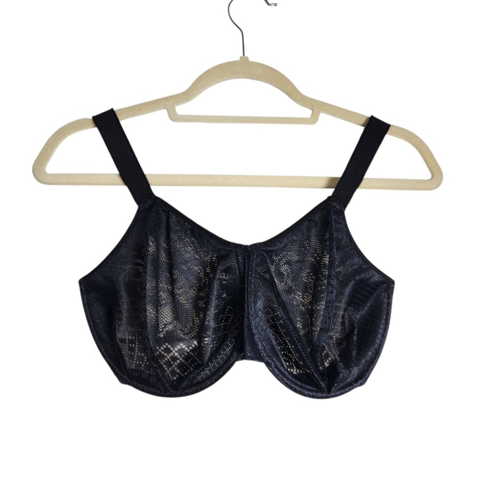 Wacoal Retro Chic Full Figure Underwire Bra Black 857210 US 34J